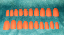 Load image into Gallery viewer, Orange matte press on nails.
