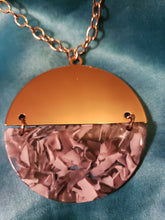 Load image into Gallery viewer, Half circles pendant necklace.
