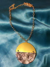 Load image into Gallery viewer, Half circles pendant necklace.
